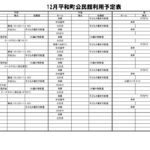 ホームページ149　令和3年度１２月の公民館使用のサムネイル